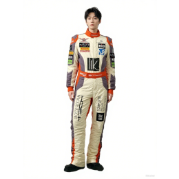 【訂製連體賽車手制服拼色款】|澳門格蘭披治大賽車|製造行業|肩口橘拼接|立領設計|市場推廣|賽車手制服專門店  BG041  【訂製連體賽車手制服拼色款】|澳門格蘭披治大賽車|製造行業|肩口橘拼接|立領設計|市場推廣|賽車手制服專門店  BG041